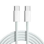 60W USB C to Type C Color Cable For Apple iPhone  PD Fast Charging For Huawei Xiaomi Samsung Type C Weaving Cable Accessories