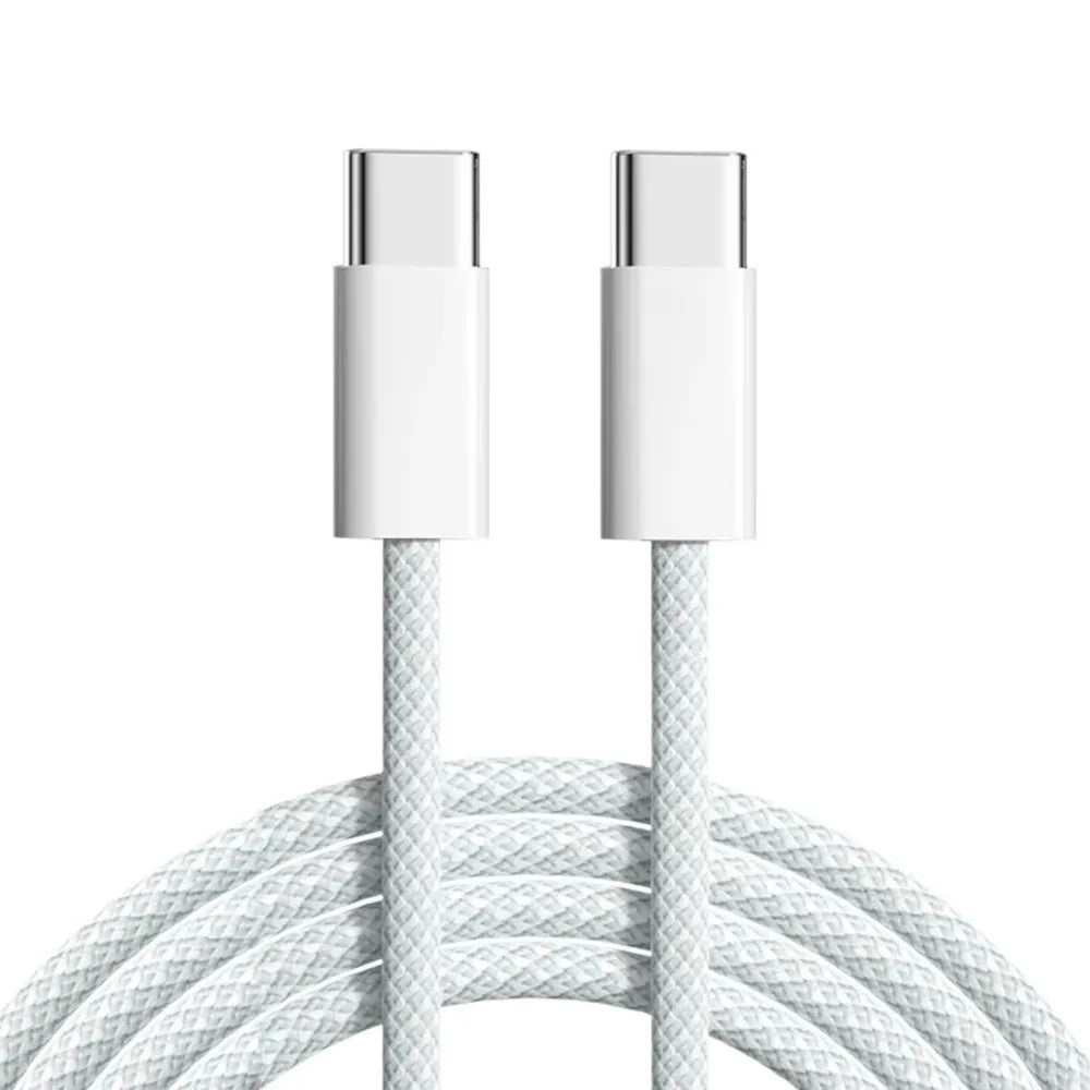 60W USB C to Type C Color Cable For Apple iPhone  PD Fast Charging For Huawei Xiaomi Samsung Type C Weaving Cable Accessories