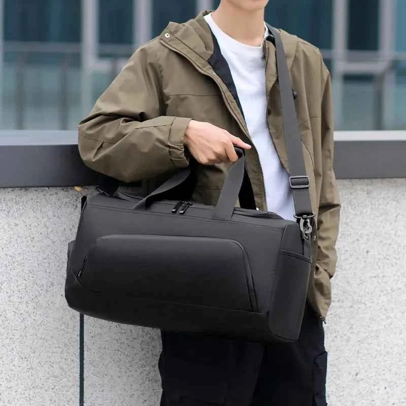 Sports Gym Bag, Large Capacity Handbag,Portable Travel Duffel Bag, Multi-compartment with Shoes Storage,Perfect for Vacation,Gym