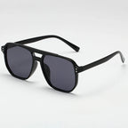 Women Men Square Sun Glasses Retro Polygon Sunglasses Female Black Vintage Fashion Ladies Sunglasses Double Beam Eyeglasses