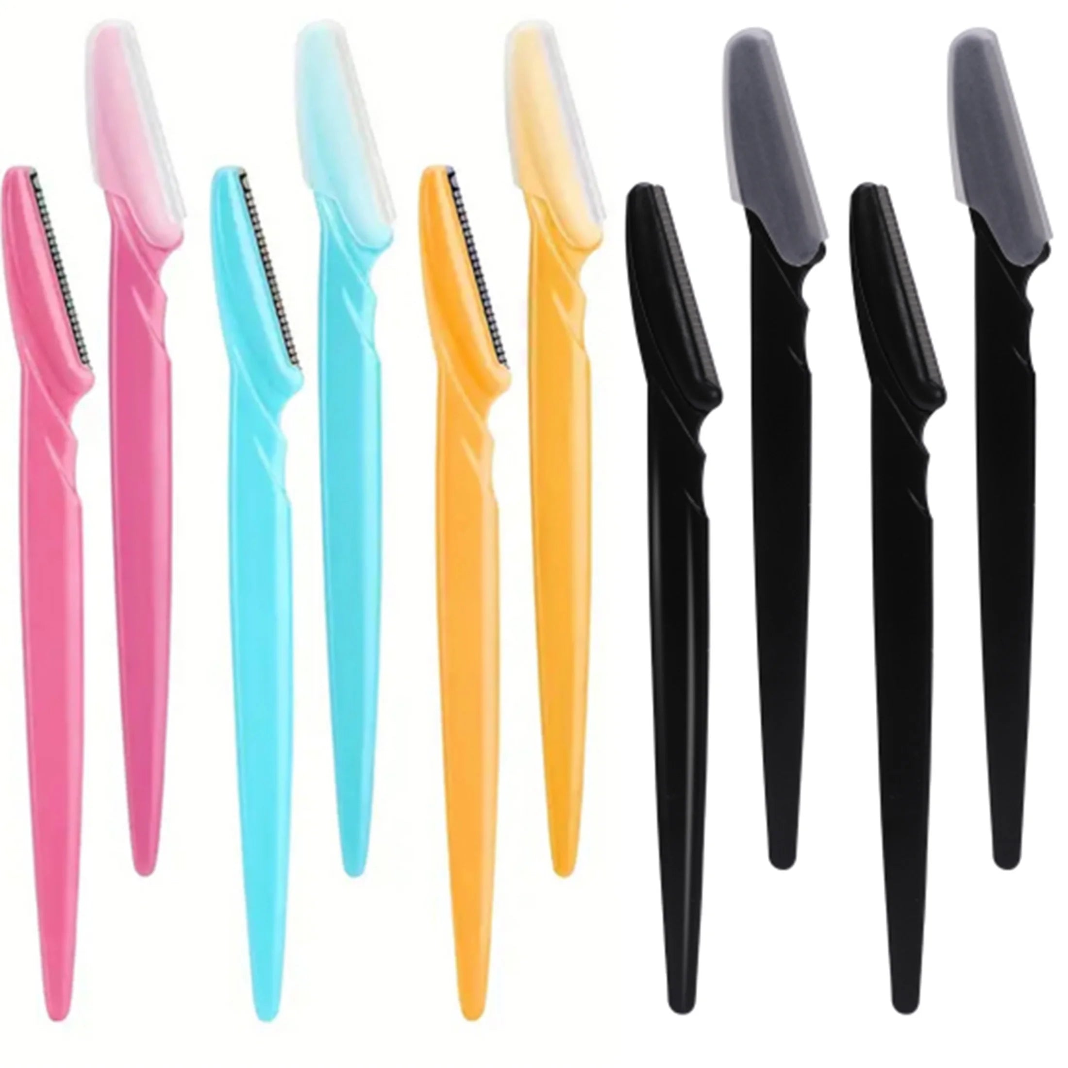 5/10/30/40 Pcs Eyebrow & Face Razor Set for Women and Men – Precision Hair Trimmer & Shaver with Protective Cover | Safe Facial Hair Remover