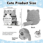 Positive Energy Duck Doll Hug Pocket Mini Handmade Plush Wool Knitting Dolls Funny Emotional Support Crochet Gift for Birthday