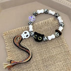 Fashion Luminous Beads Couple Bracelets For Women Men Charm Cat Matching Friend Bracelet Glow In The Dark Jewelry