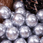 10- 100 pieces metal balloon Gold Silver Chrome Ballon Wedding Decoration white black Macaron Birthday Party Supplies 10 12 inch