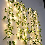 String Lights Artificial Vine Fairy Lights Battery Powered Christmas Tree Garland Light Flower Green Leaf for Weeding Home Decor