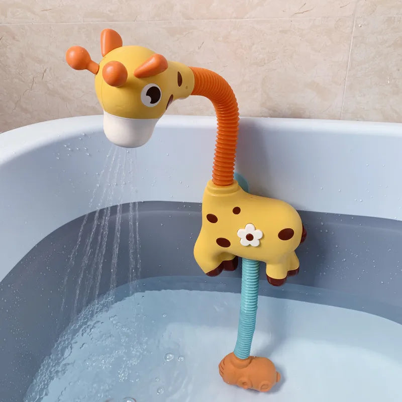 New Baby Bath Kids Toys Rainbow Shower Pipeline Yellow Ducks Slide Tracks Bathroom Educational Water Game Toy for Children Gifts