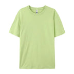 100% Cotton Solid Tshirts Men Woman Short Sleeve Fashion Brand Trend Casual Soft Clothing Tees Customized Products Summer Tops