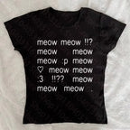 Letter Graphic Print Grunge Vintage Short Sleeve T-Shirt Y2k Style Slim Crop Top Streetwear Hip Hop Halter tops 90s Women's Tops