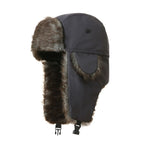 Men's Winter Trapper Aviator Trooper Earflap Warm Russian Waterproof Ski Hat Bomber Cap Russian Warm Ear Protectors Hats
