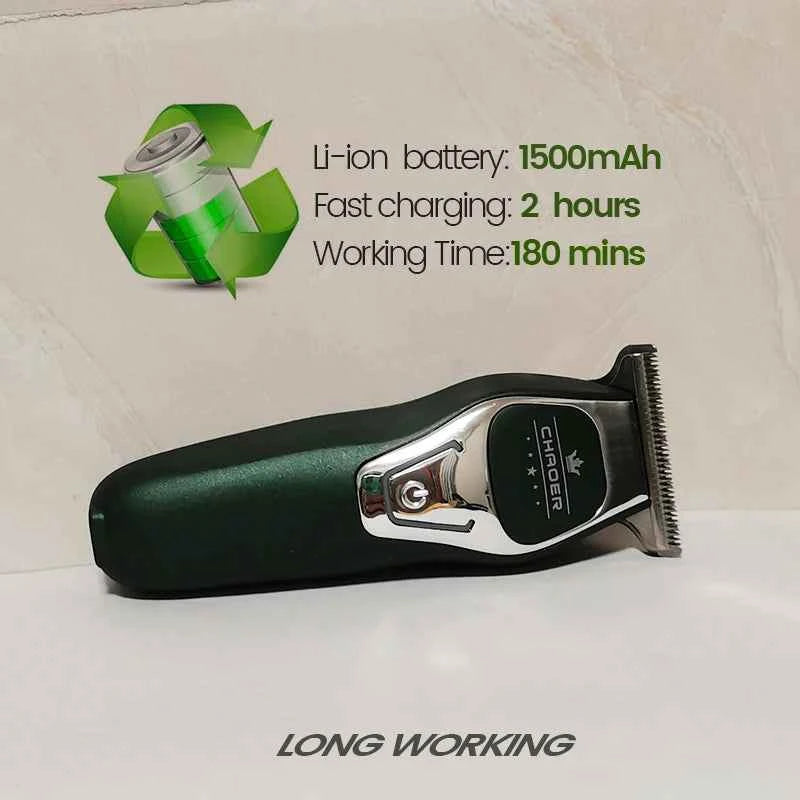 Powerful Professional Hair Trimmer Men 0 MM T Blade Electric Clipper Rechargeable Barber Haircut Machine Beard Trimmer Shaver