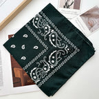Unisex Men Women Bandana Hairband Cowboy Mens Biker Sports Headwear Wrist Hairwrap Paisley Head Wrap Square Scarf