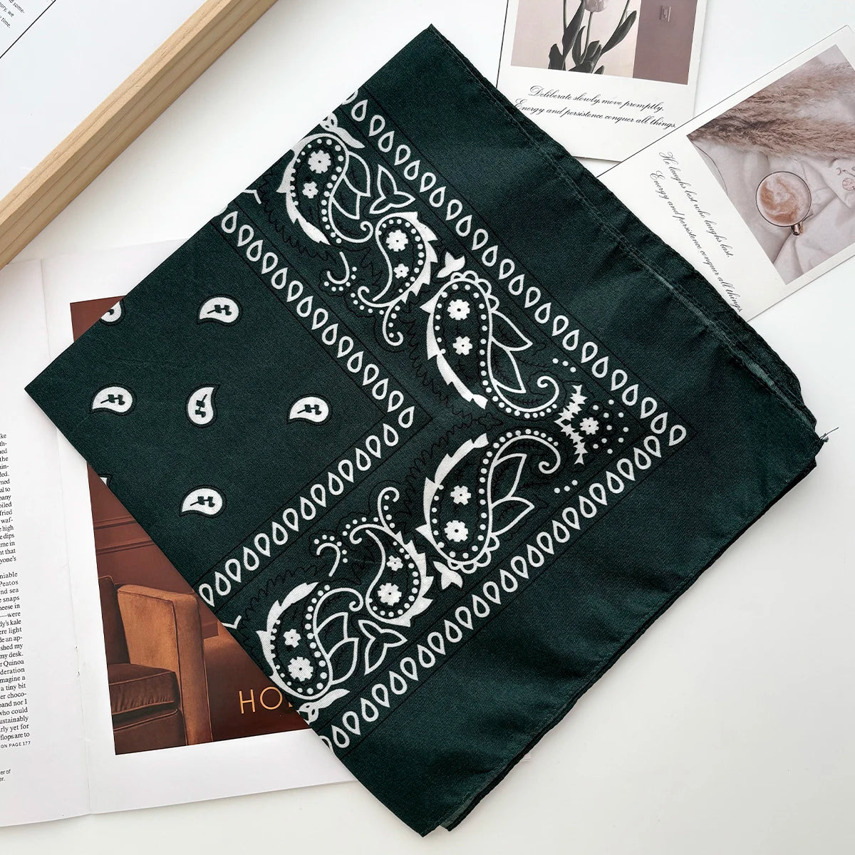 Unisex Men Women Bandana Hairband Cowboy Mens Biker Sports Headwear Wrist Hairwrap Paisley Head Wrap Square Scarf