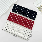 1pc Polka Dot Yoga Elastic Headband – Fashionable Dot-pattern Makeup Headband, Sports & Fitness Sweat-absorbent Hairband