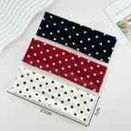 1pc Polka Dot Yoga Elastic Headband – Fashionable Dot-pattern Makeup Headband, Sports & Fitness Sweat-absorbent Hairband