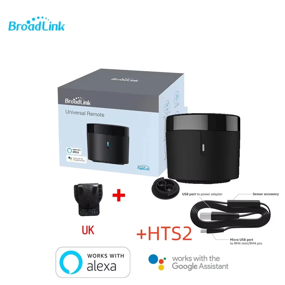 Broadlink RM4 Mini HTS2 IR Remote Controller Air Conditioning TV Set-top Box Temperature Humidity Sensor for Google Home Alexa