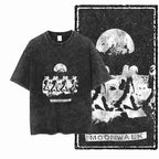 SA ASTRONAUT SPACE THEMES Printed Cotton Acid Washed Graphic Unisex T Shirt Cool Streetwear Men Tshirts Big Size Tee for men