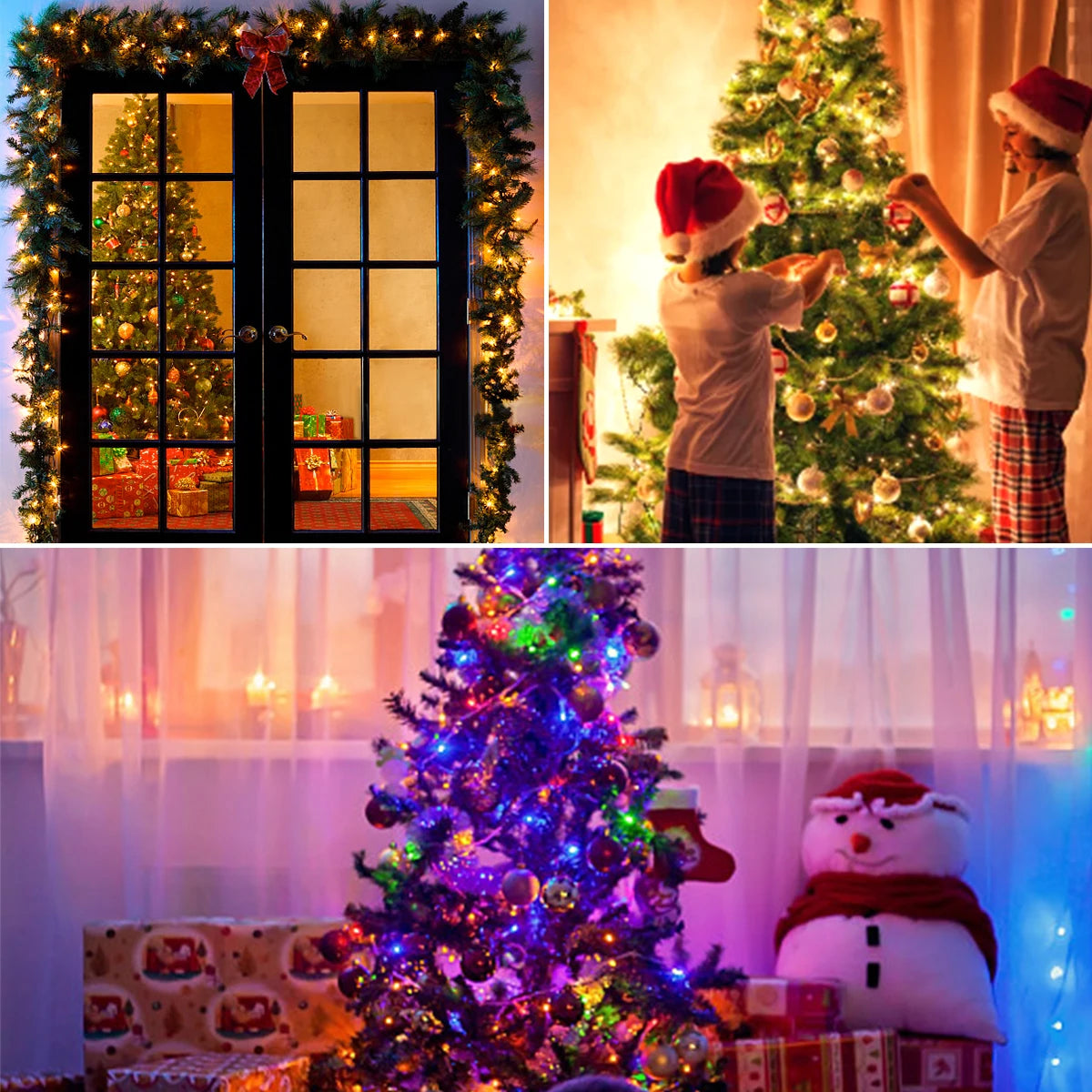 10/20/50/100m LED String Christmas Light With EU US Power Adapter Outdoor Waterproof Fairy Garland Lights Halloween Garden Decor