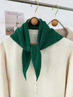 New Women Wool Scarf Shawl Winter Warm Soft Knitted Striped Triangle Fashion Brand Bandana Lady Wool Scarves