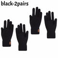  4colors Winter Warm Gloves Touchscreen Unisex Knit Finger Gloves Machine Washable Ideal for Travel Cycling Sports