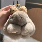 Fluffy Bunny Plush Keychain Cute Rabbit Bag Charm