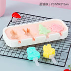 Popsicles Molds Kids Baby Cute Shapes Silicone Mini Popsicle Molds BPA Free Reusable Ice Cream Mold Popsicle Maker Homemade Set
