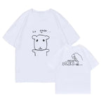 Women's Cute Slim Round Neck T-shirt, Funny Harajuku Graphic Short Sleeve, Summer Casual Daily Commute Comfort Top