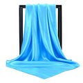 Luxury Brand Silk Scarf Women Satin Solid color Hijab Scarves Muslim Pareo Bandana Female Shawl Wrap Headband Foulard 90*90cm