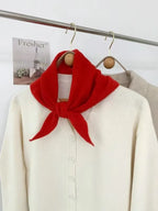 New Women Wool Scarf Shawl Winter Warm Soft Knitted Striped Triangle Fashion Brand Bandana Lady Wool Scarves