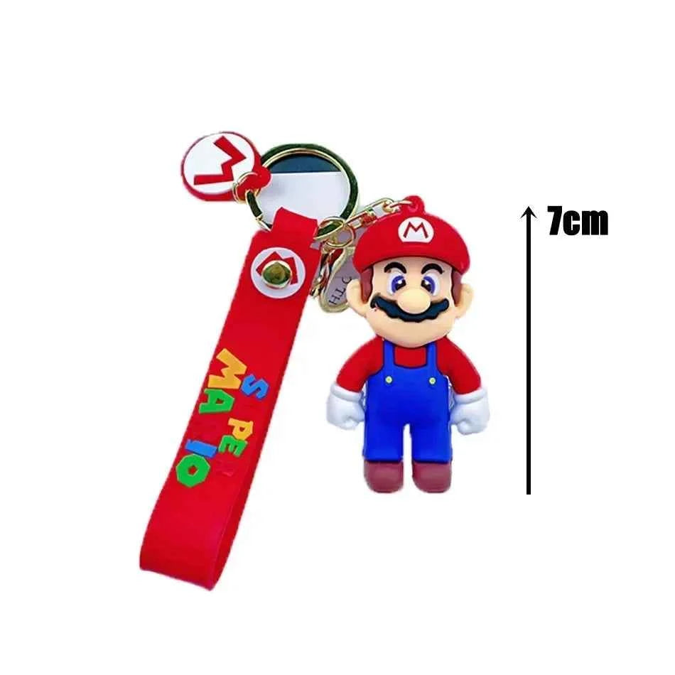 Super Mario Bros Action Figure keychain Cute Cartoon Character Toy Doll Model Decoration Kid Birthday Gift