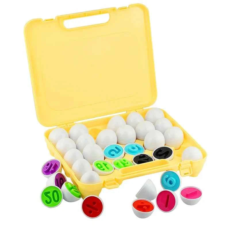 Matching Eggs Easter Toy Montessori Colors Shapes Recognition Kids Educational Color Sorting Toy for Toddlers STEM Egg Toys Gift