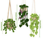 KRABALL Crochet Hanging Plant Kit With Instruction Easy Hand Knitting Yarn Ball Thread Needles Hooks Knit Tools Accessories Set