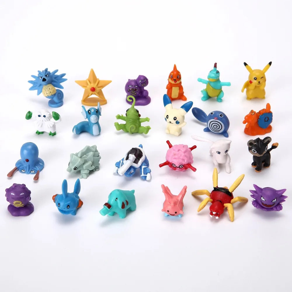 Pokemon Mini Figures Set 24–144PCS – Pikachu Anime Toy Collection