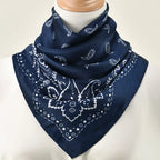 1pc 68*68cm Fashion Hip Hop Bandana Square Scarf Cowboy Cashew Black Paisley Headband Print For Women/Men/Boys/Girls