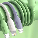 3 In 1 Fast Charging Cable For iPhone15 14 13 12 11 X Pro Max Micro USB Type-C Phone Charger USBC Data Cable