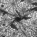 Halloween Lace Tablecloth – Bat & Skull Haunted House Party Decor