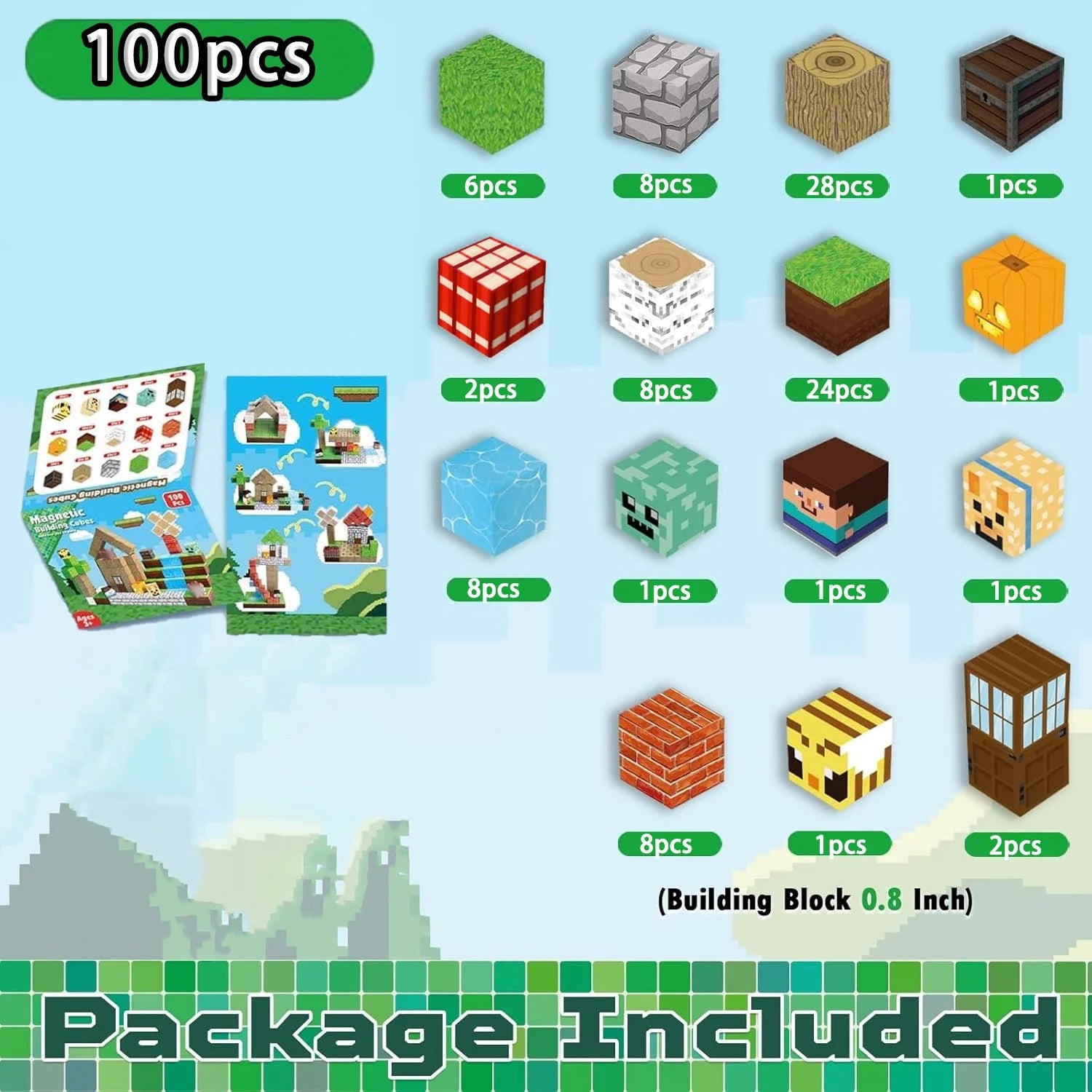 Magnetic Building Blocks Forest House STEM Construction Toy Set