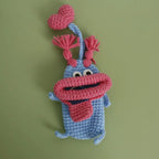 Funny Crochet Sausage Mouth Keychain Key Holder Pouch