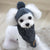 Winter Warm Knitted Dog Hat & Scarf Set – Cozy Striped Puppy Christmas Costume