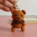Cute Couple Bear Crochet Keychain Animal Bag Charm