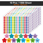 450-3000 Sheet Happy Face Stars Reward Sign Stickers Pack DIY Skateboard Suitcase Stationery Decals Decor Phone Laptop Gift Toys