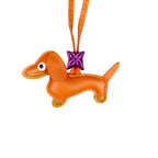 Mini PU Leather Bag For AirPods Case/Lip Balm/Coins With Tiny Dachshund As Decoration-Functional & Decor Leather Pouch-Gift