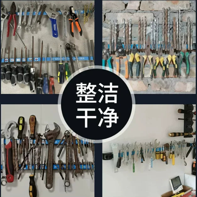 Magnetic Tool Holder Heavy Duty 8 12 18 24 inch Magnetic Tool Bar, Space Saving Metal Organizer Rack for Workshop Garage Home