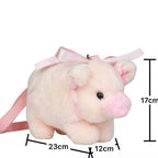 Piglet Plush Bag for Girl Korean Version Large Capacity Lady Shoulder Bag Cartoon Ins Cute Doll Messenger Bag Handbags Crossbody