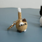 Small Cat Crochet Keychain Cute Kitten Bag Charm