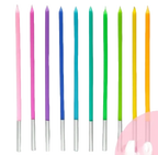 6/12/48pcs Birthday Candles Spiral Cake Candles  Long Thin Cake Candles For Wedding Party And Cake Decoration