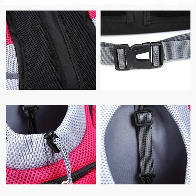 Double Shoulder Pet Carrier Backpack – Breathable Travel Dog Bag