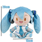Cartoon 20cm Hatsune Miku Plush Doll Toy Anime sakura Miku snow Miku Character Kawaii Sitting posture Fufu Kids Christmas Gift