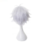 Gojo Satoru Cosplay Wig Anime Jujutsu Kaisen Cosplay Gojo Short Heat Resistant Synthetic Hair Anime Wigs Costume Party