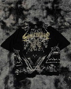 Southpole Y2K Vintage Cotton Graphic Tee Distressed Oversized Unisex T-Shirt with Gothic Print Streetwear Retro Soft Shirt Man