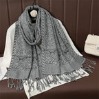 2025 new ethnic style retro shawl cashew flower geometric scarf cloak tassel scarf multi-color variety options available